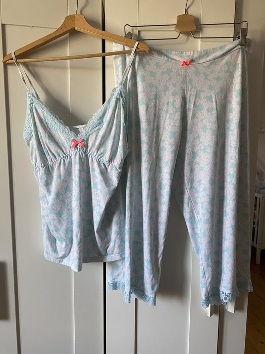 Pizama dwuczęściowa spodnie i top wygodna piżama romantyczna