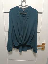 Morska turkusowa bluzeczka elegancki top L