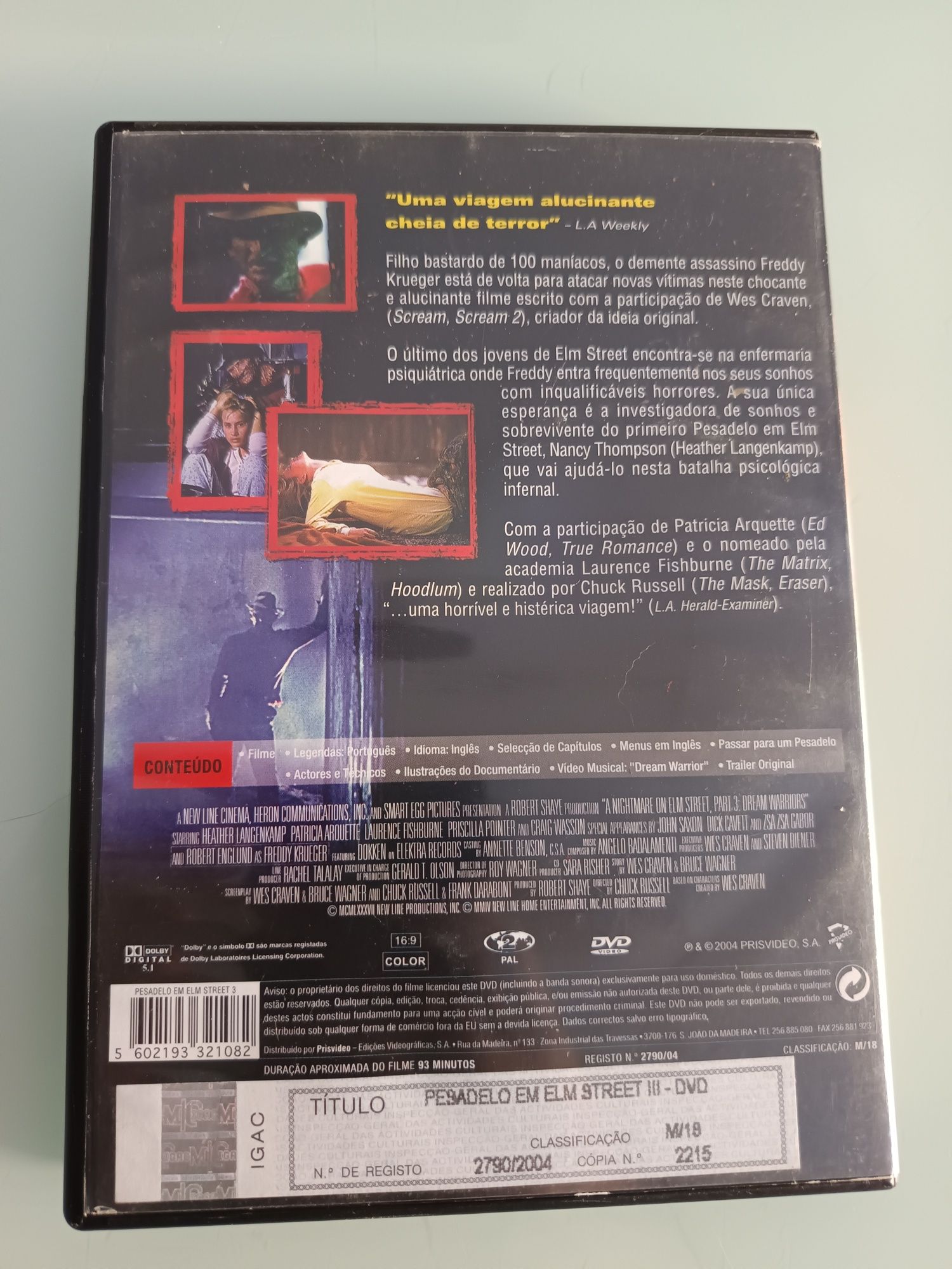 DVD o pesadelo de elm street
