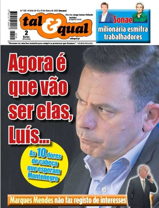 8 Jornais Tal & Qual de 2024 NOVOS (lote 2)
