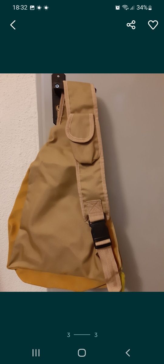 Mochila Menina em cor beje com aplicações