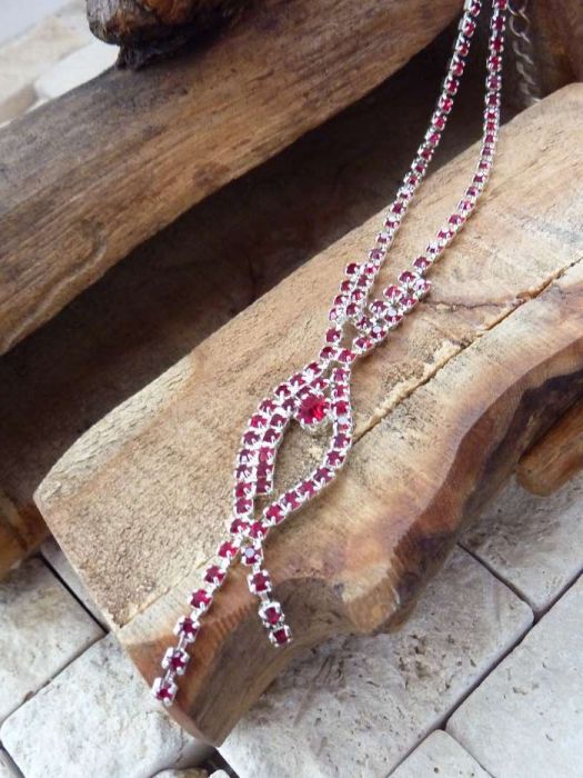 Okazja! Piękny komplet bizuterii wieczorowej-czeskie kryształy