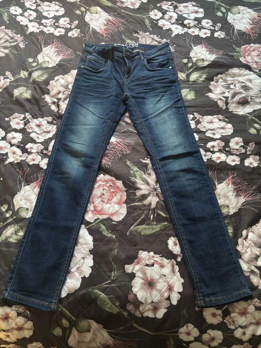 Jeansowe spodnie chłopięce rozm. 164 cm