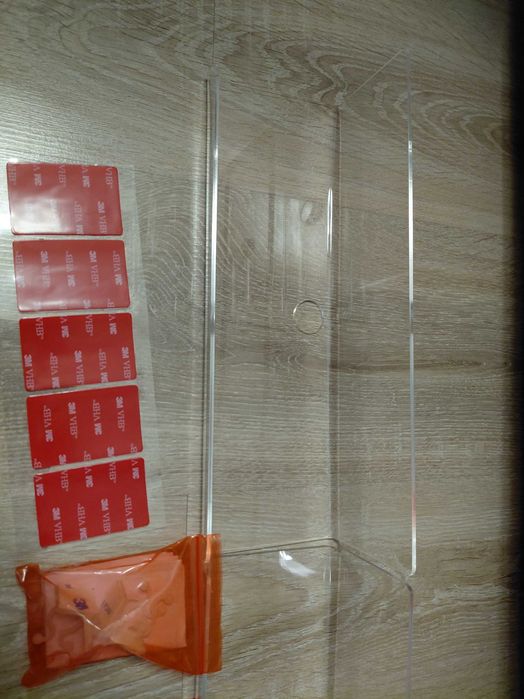 LOFTPLUS Półki ścienne bez wiercenia - 2 szt. przezroczyste 30x10cm