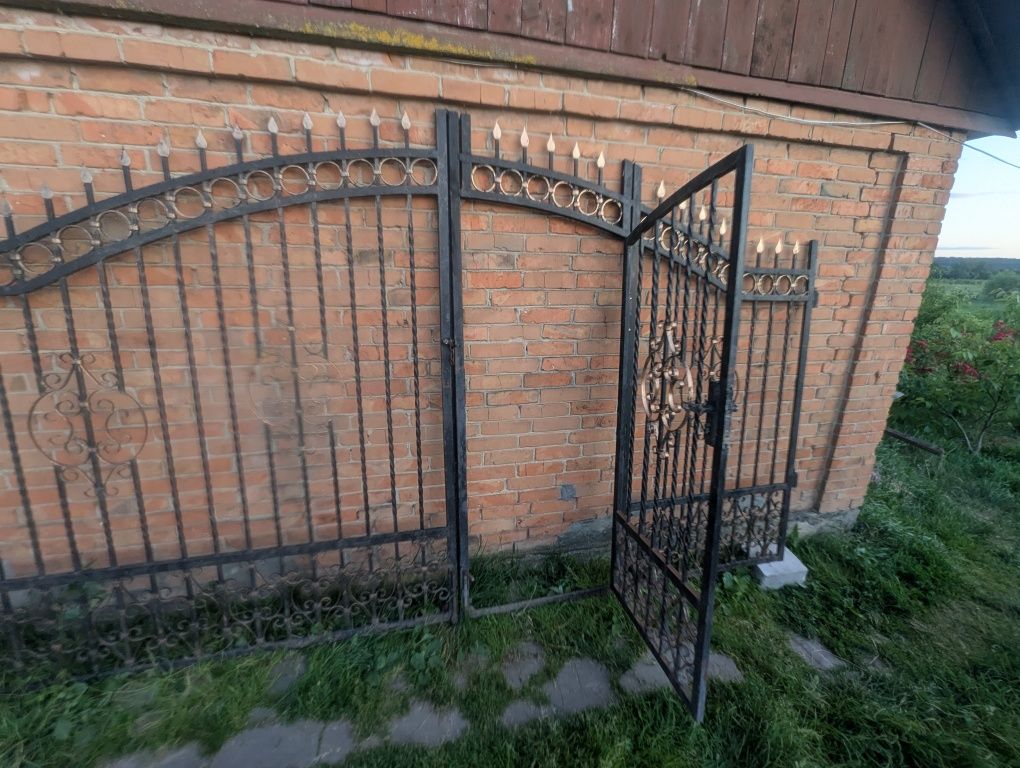 Ковані ворота з хвірткою