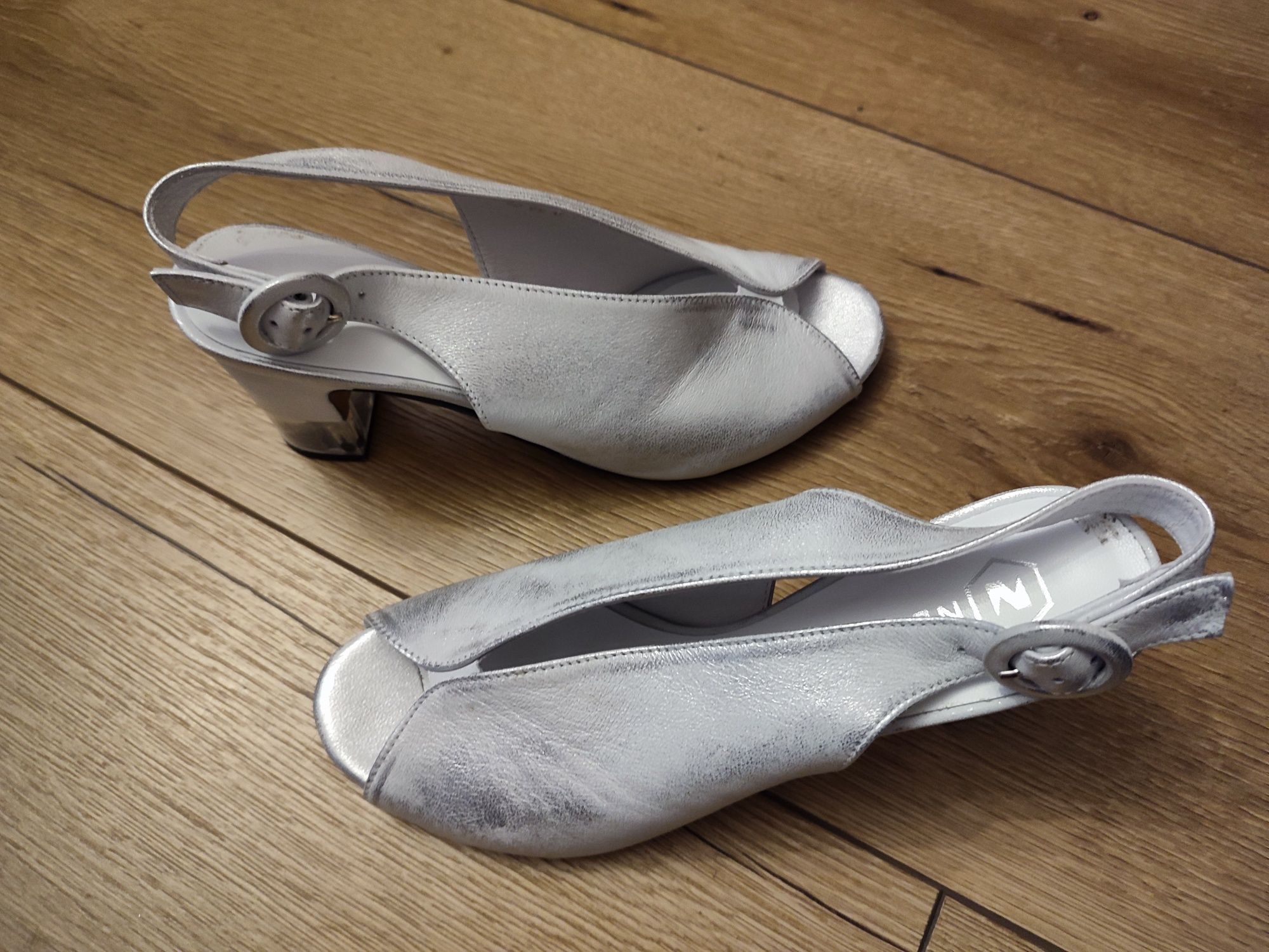 Buty damskie Neścior 39 srebrne nowe bal sylwester