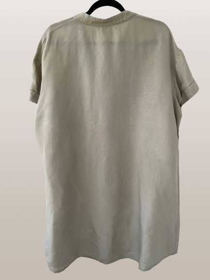 Длинная льняная рубашка поло большого размера h&m 52-58