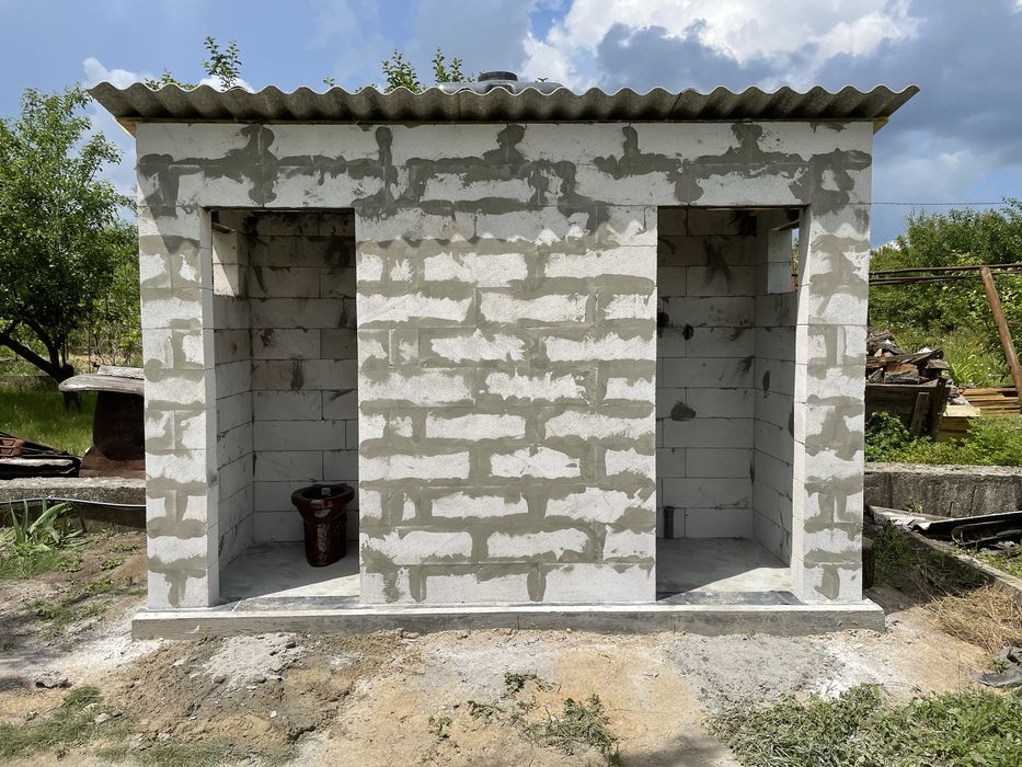 Летний дачный душ туалет. Готовые решения. Подземная + наземная часть