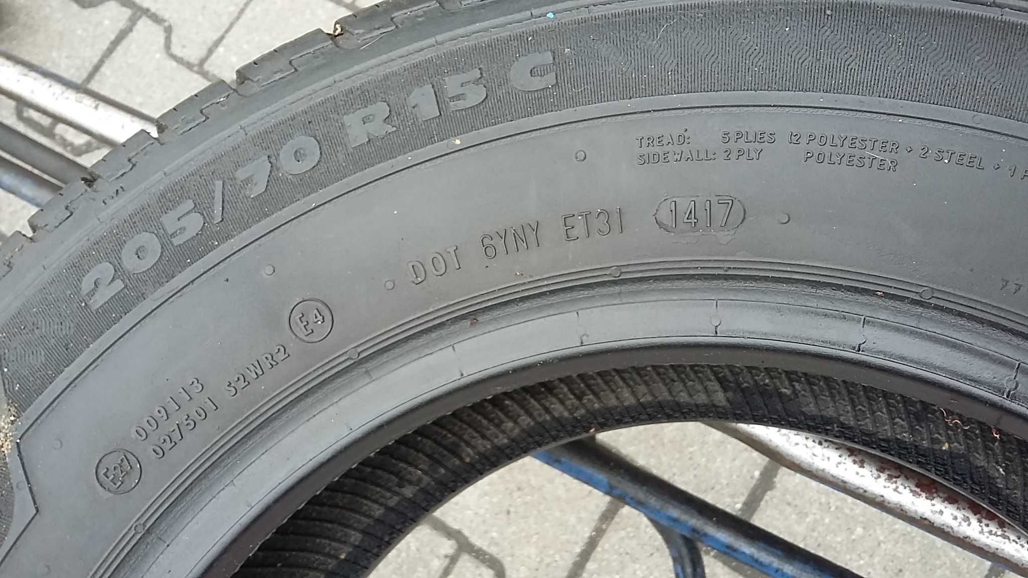 Całoroczne opony 205/70R15C Matador opona do busa stan bdb