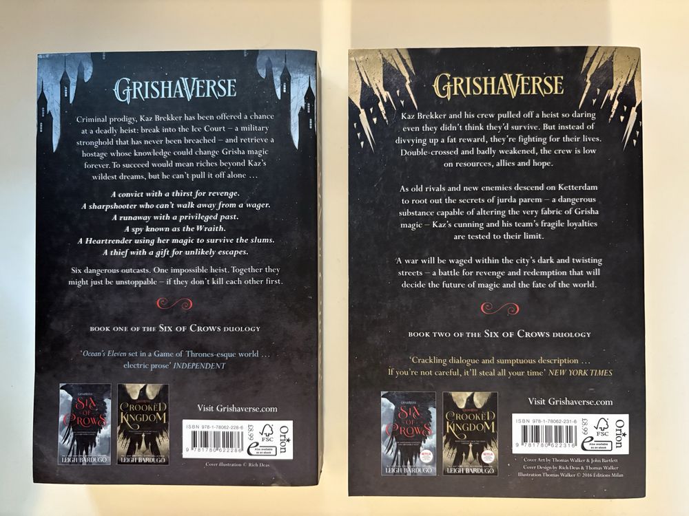 Лі Бардуго/Leigh Bardugo «Шістка воронів», «Королівство шахраїв» (eng)