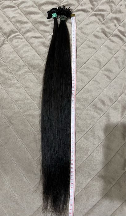 Натуральне волосся для нарощування 56 см,57 грам