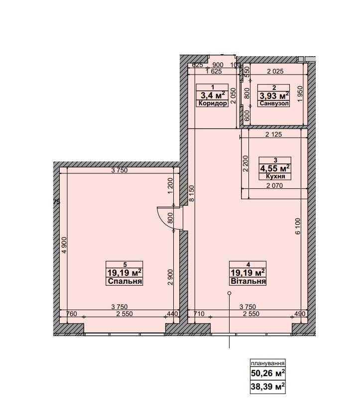 Готова квартира 50,26 м2. Газ, котел! Можна на ремонт! Без%