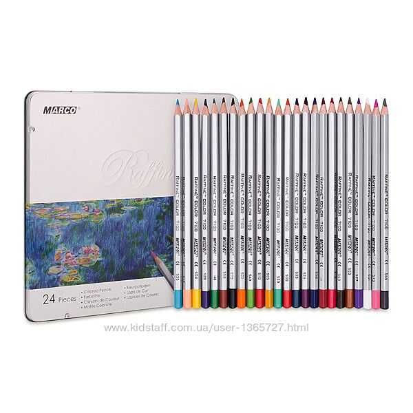 Кольорові олівці MarcoRaffine в металевому пеналі 12/24/36/50/120кол