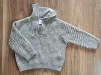 Sweter rozpinany golf Zara roz. 86