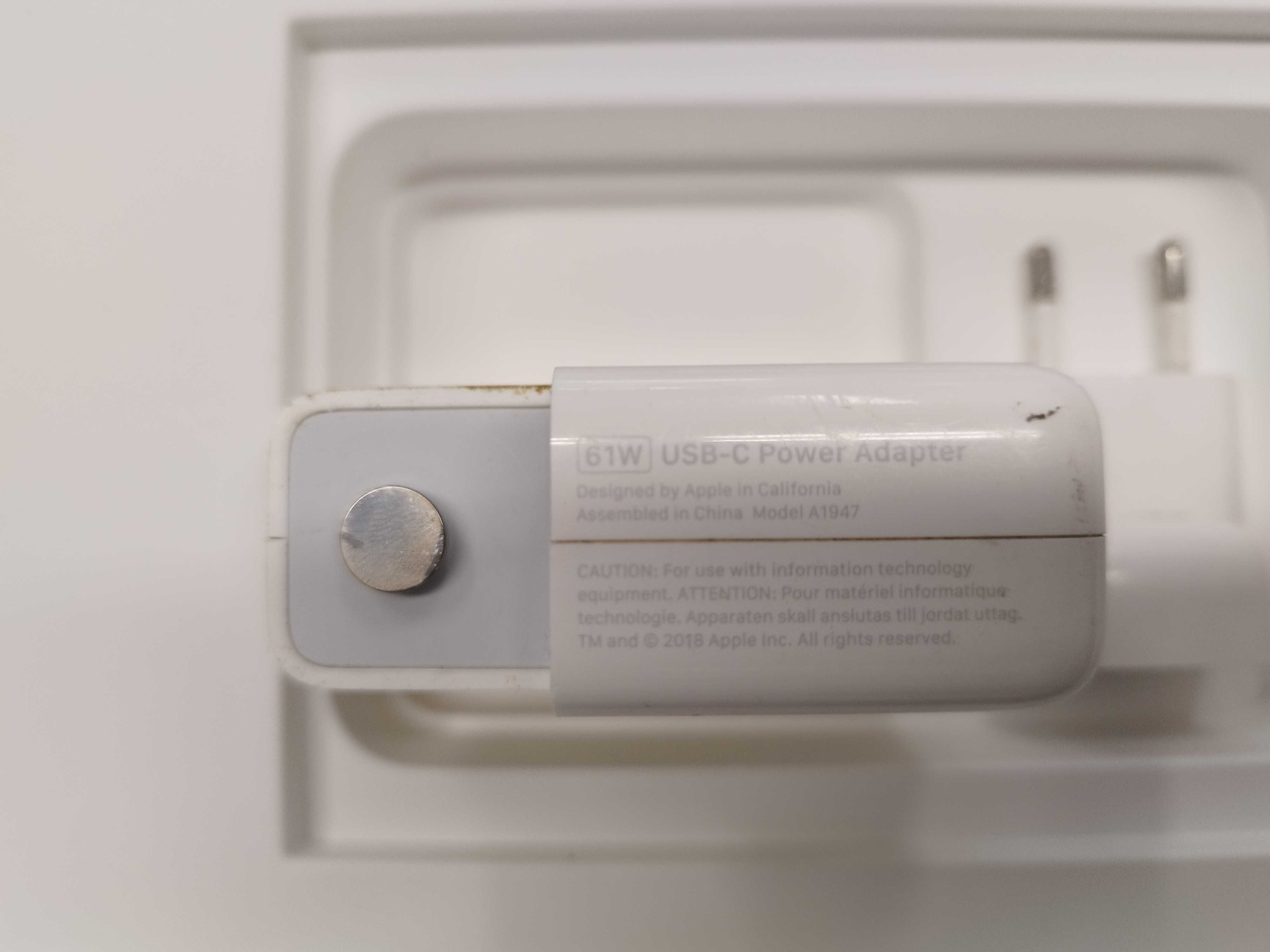Apple zasilacz ładowarka sieciowa MacBook A1947 61W ORYGINAŁ