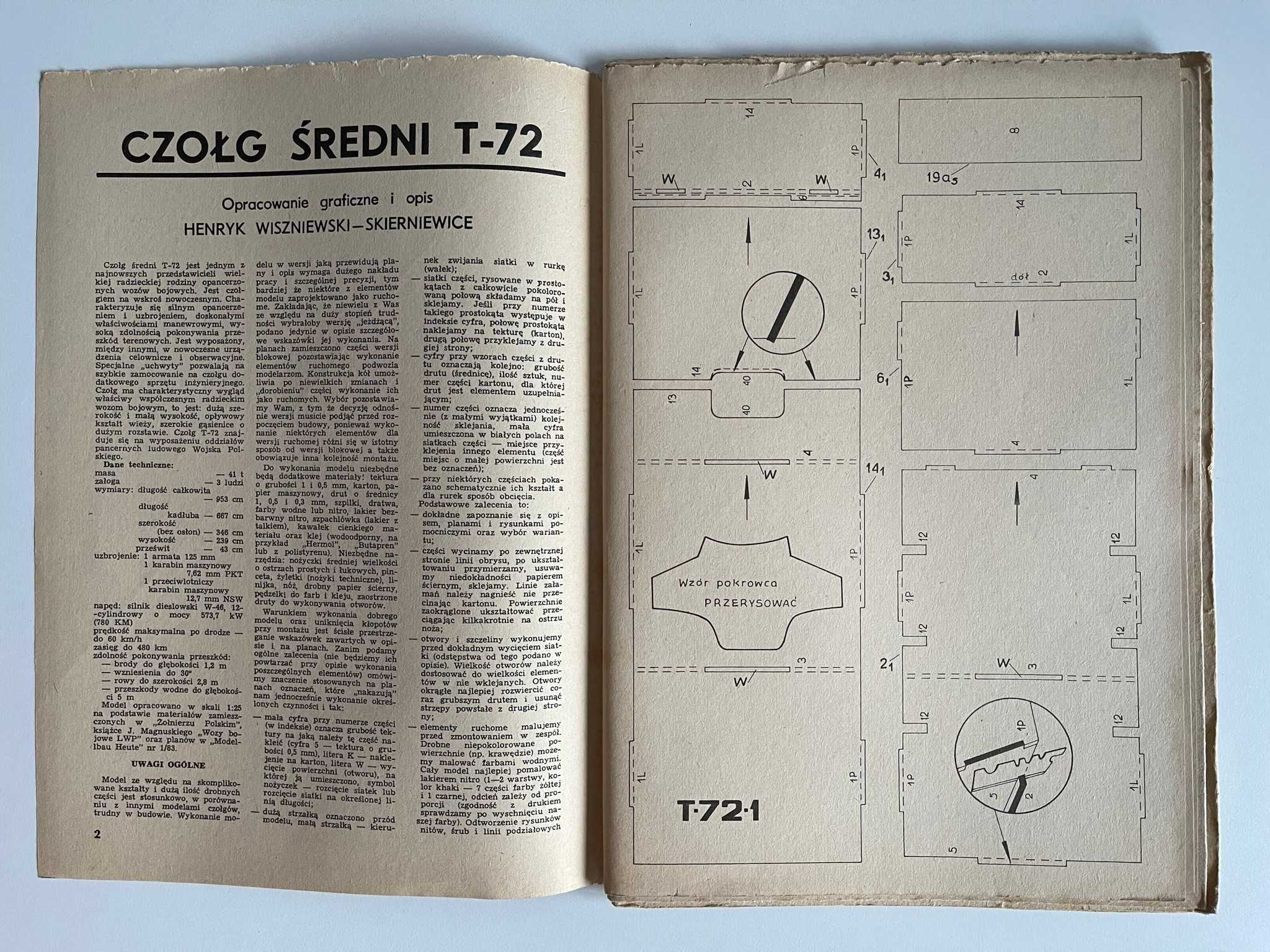 mały Modelarz 1985 nr 11-12 - czołg średni T-72 - 11-12/85