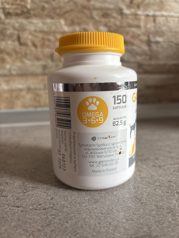 Gammolen dla psów i kotów omega 3 6 9