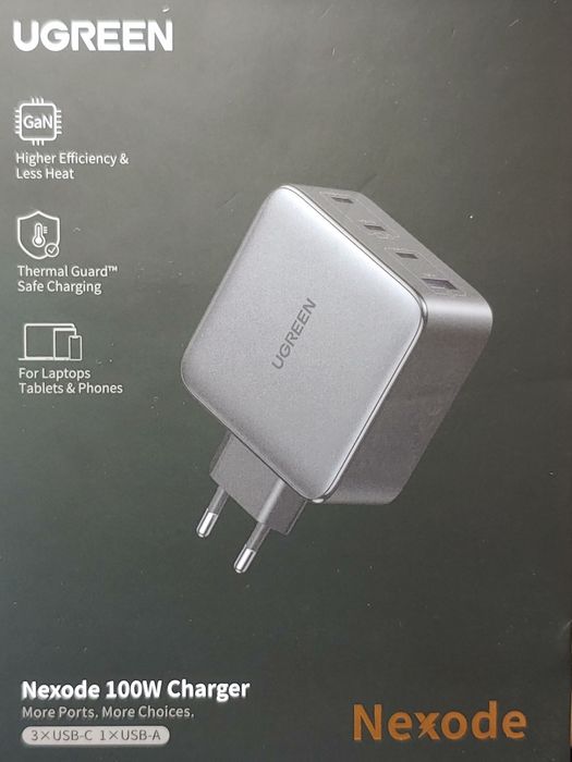 Зарядка Baseus GaN 3 Pro 65W + кабель на 100W