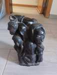 Escultura em pau preto detalhada ( mais de 50 anos )