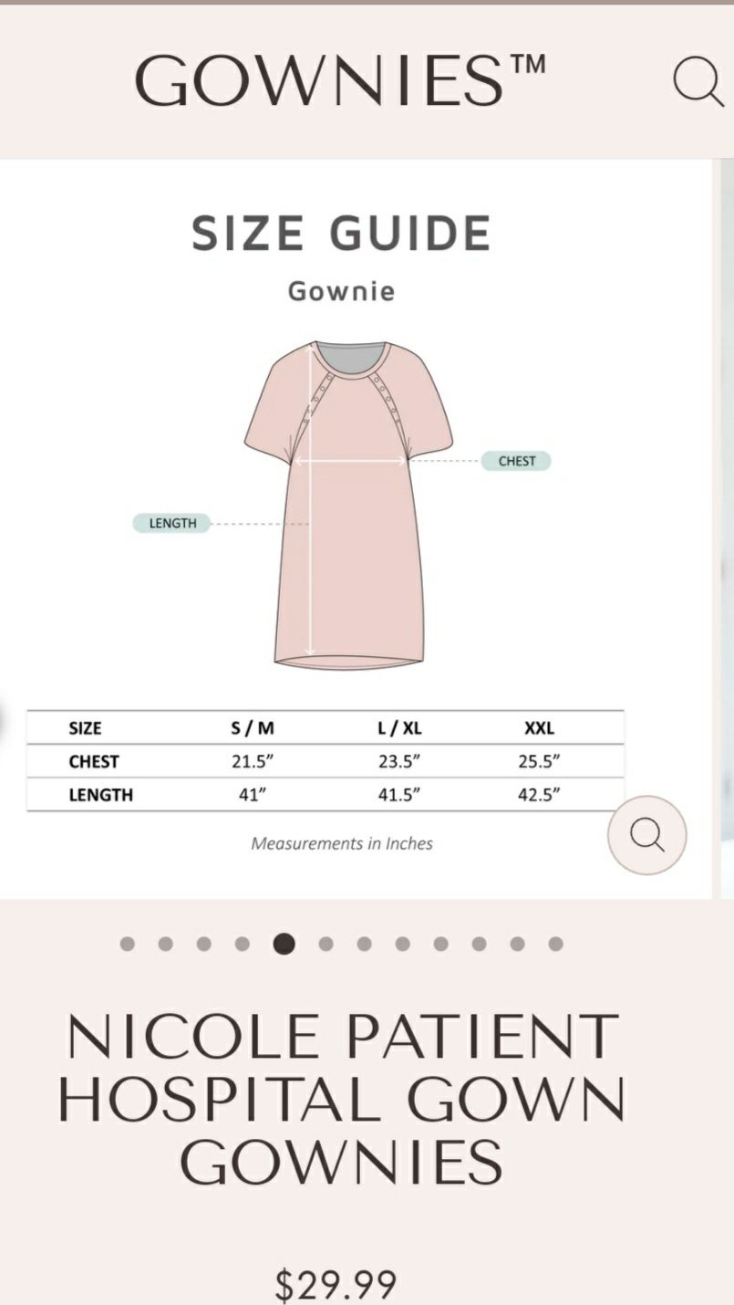 Госпітальна сорочка халат, для вагітних, Gownies. США. Оригінал