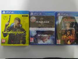 Zestaw 3 gier PS4 Cyberpunk, The quarry i Heavy Rain + Beyond