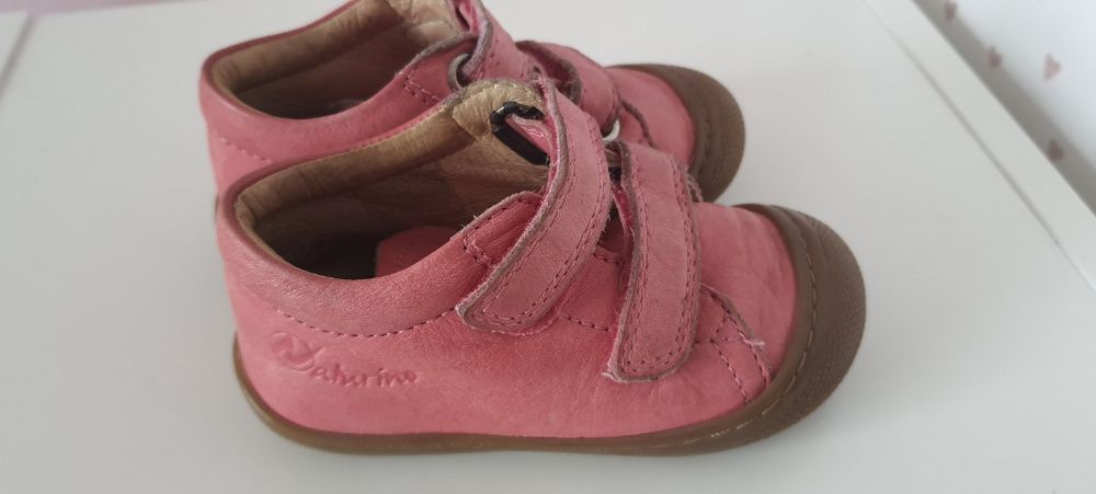 Детские деми ботинки кожаные розовые на девочку Naturino натурино