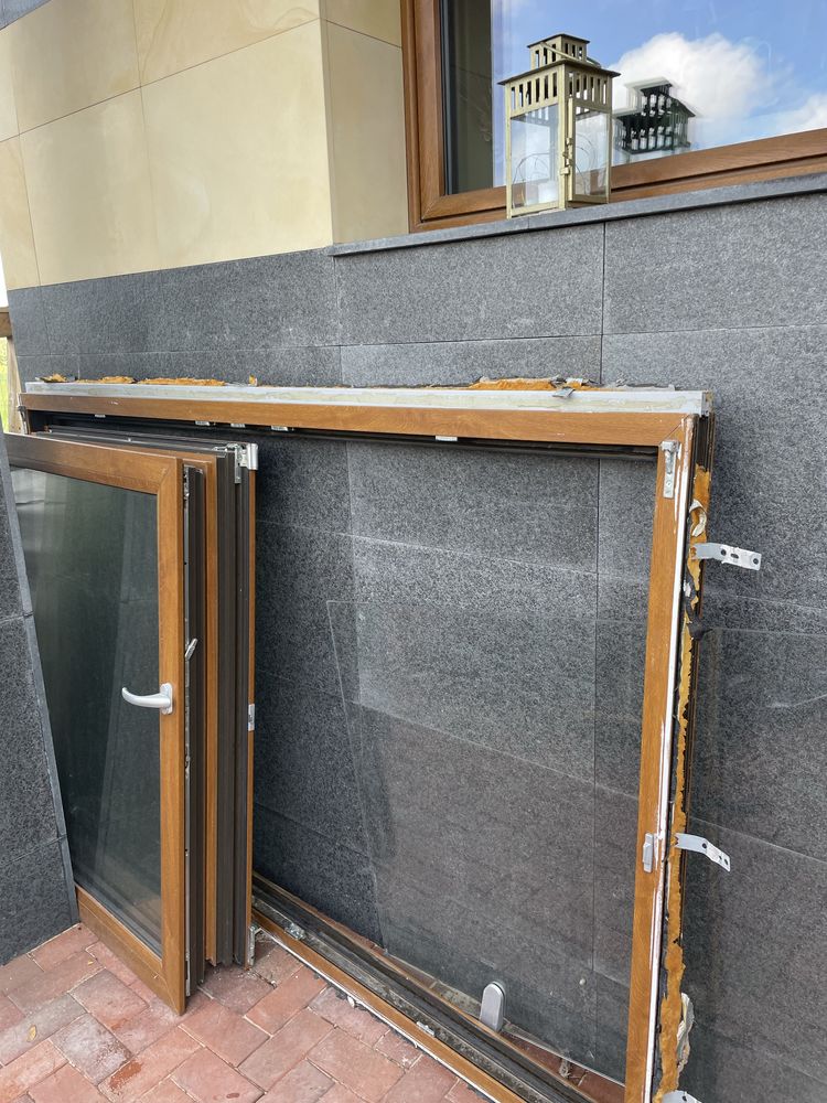 Okno z demontazu Drutex Dab, szer 205, wys 133,