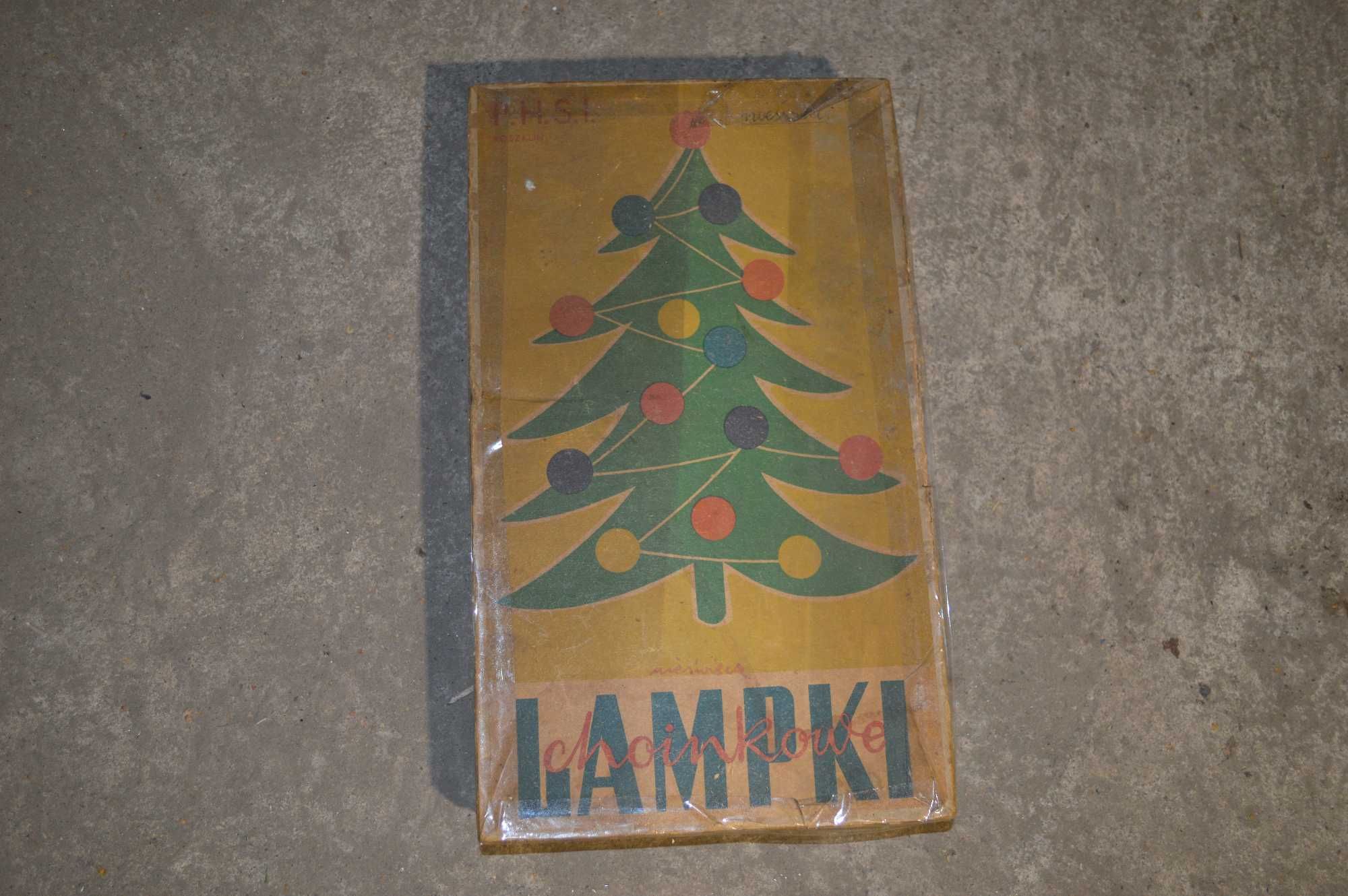 lampki choinkowe PRL komplet choinkowy stare ozdoby