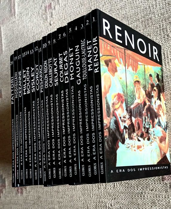 Pintores "Da Era dos Impressionistas". 
Conjunto de 18 exemplares.