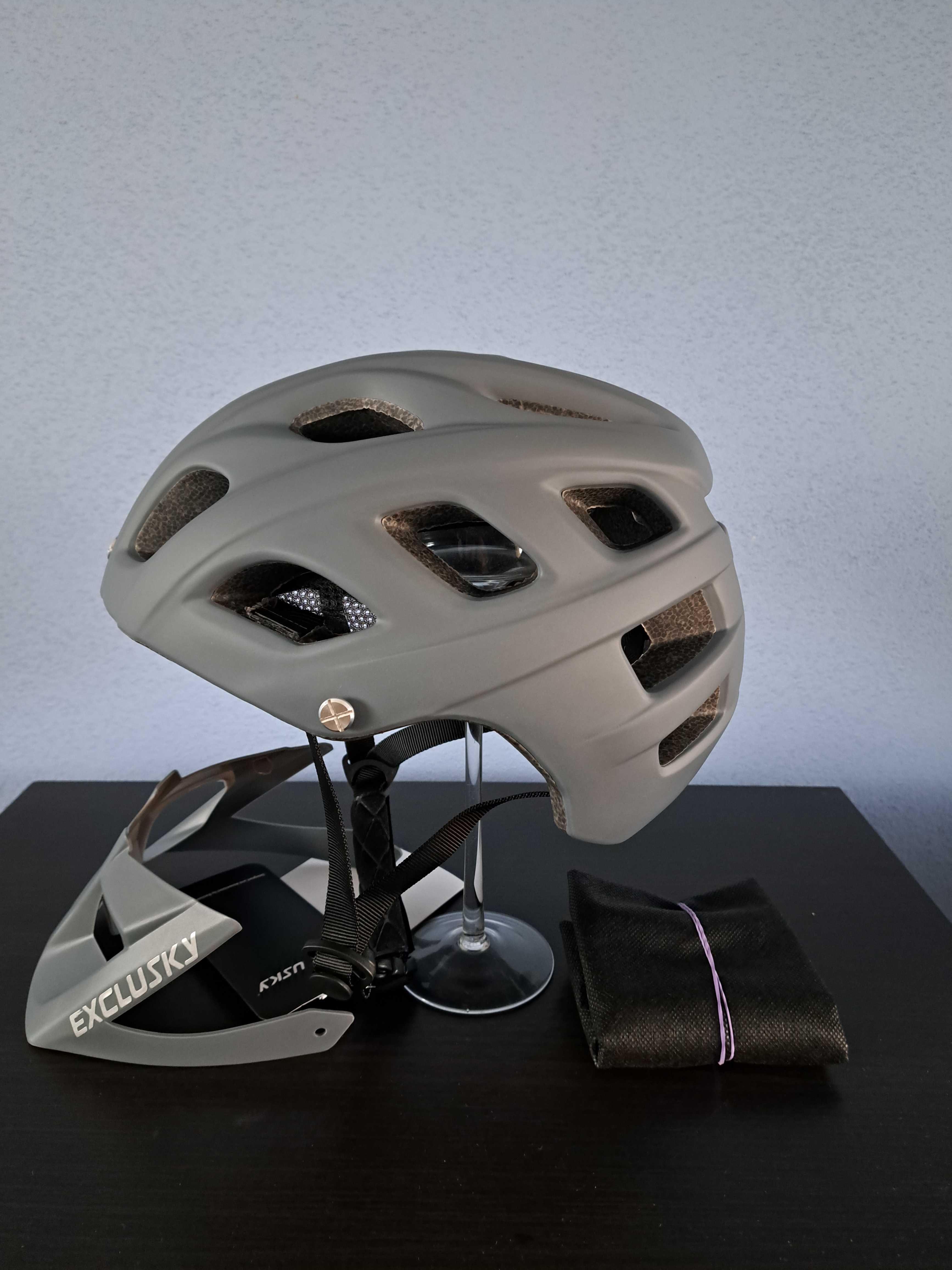 Kaski Kask rowerowy Exclusky r. 56-61cm