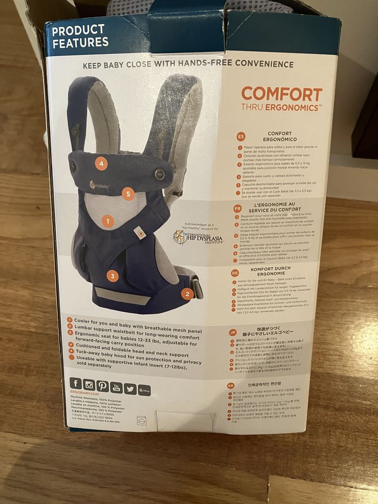 Marsupio ergobaby 360 carrier cool air mesh