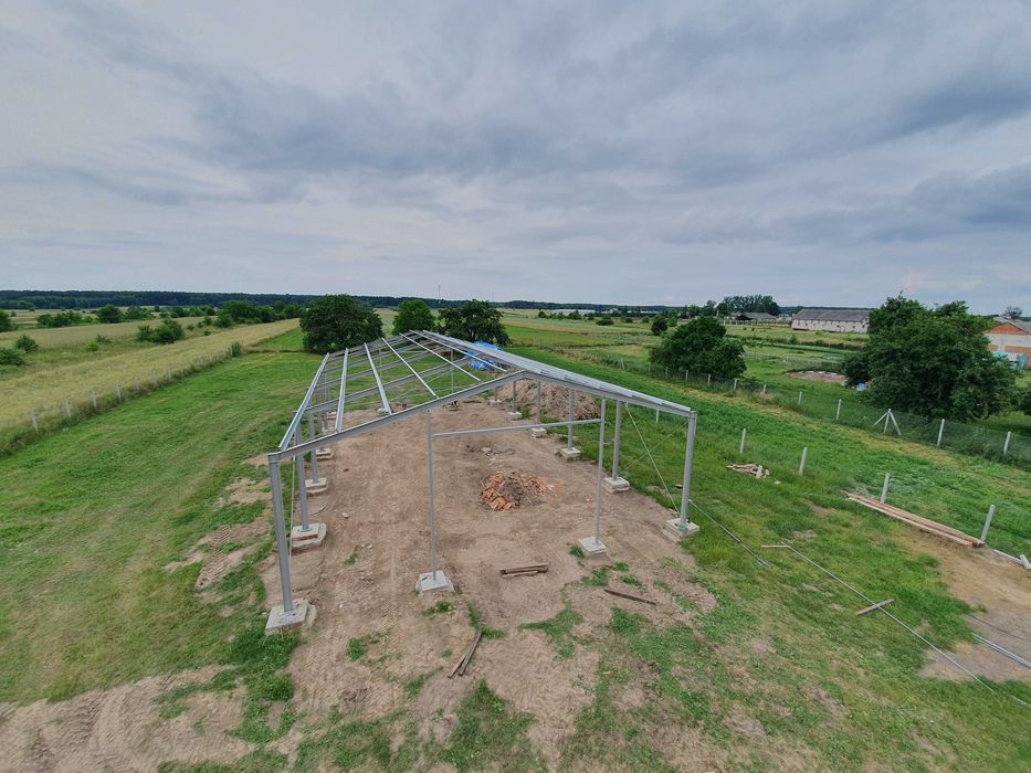 Konstrukcja hali 12x20, Konstrukcja ocynkowana, Hale stalowe, PROMOCJA