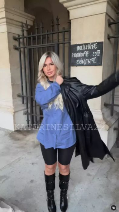 Koszula nowa Zara S oversize niebieska