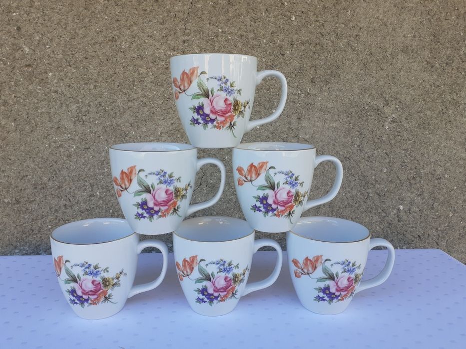 Кружка горнятко чашки Мейсенский букет Чехия фарфор