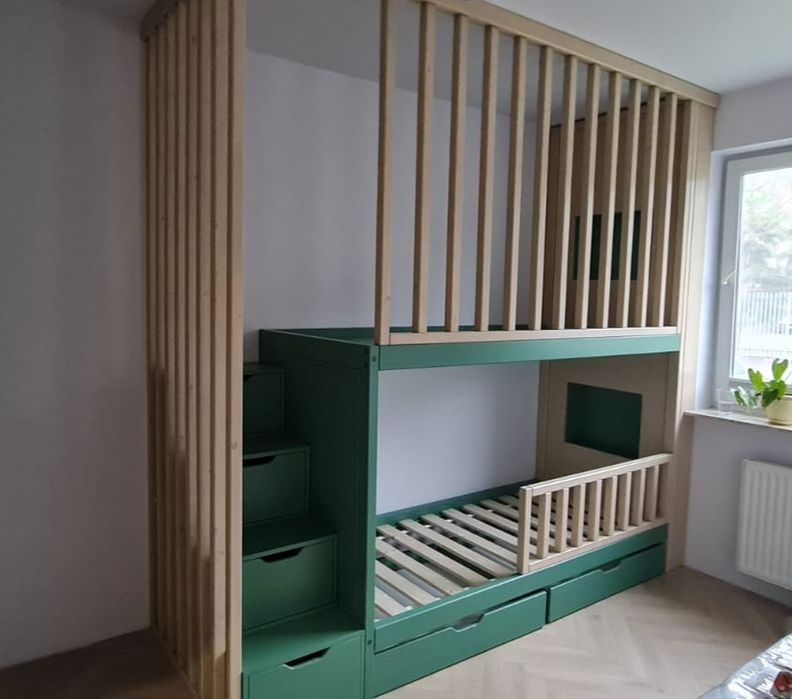 Antresola drewniana 90x200 Łóżko piętrowe