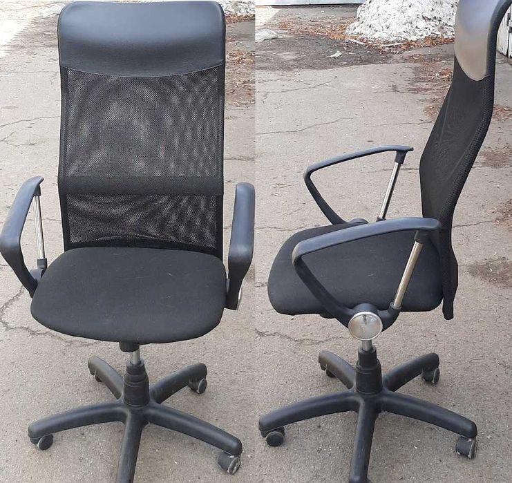 Кресла офисные на колёсах (стулья с подлокотниками)