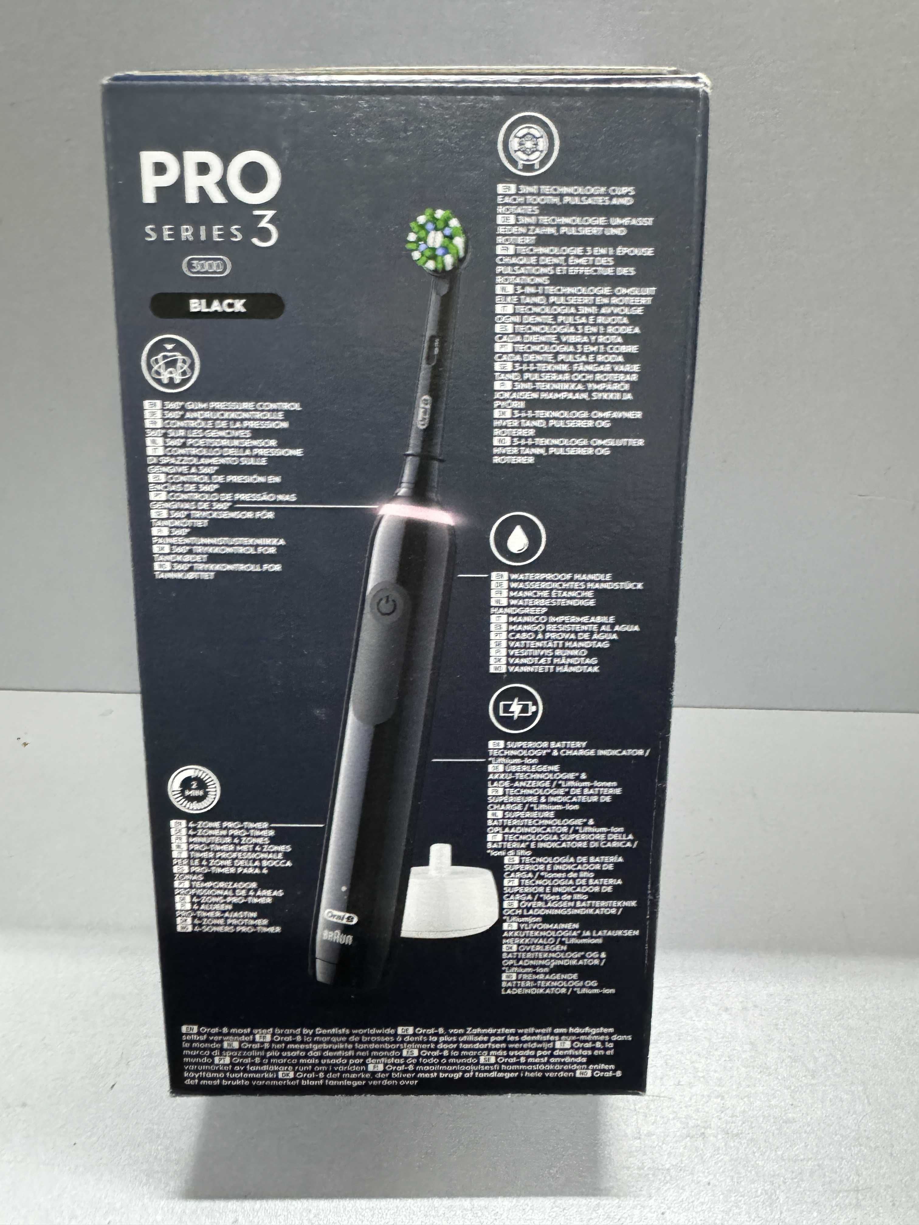Электрическая щетка  Braun Oral-B  Pro3 3000 Pure Clean Black Нова!