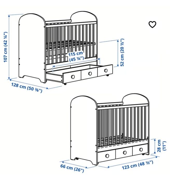 Berço Ikea Gonatt com colchão