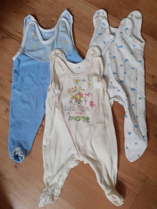 Śpiochy śpioszki dla dziewczynki zestaw 3 szt. 56