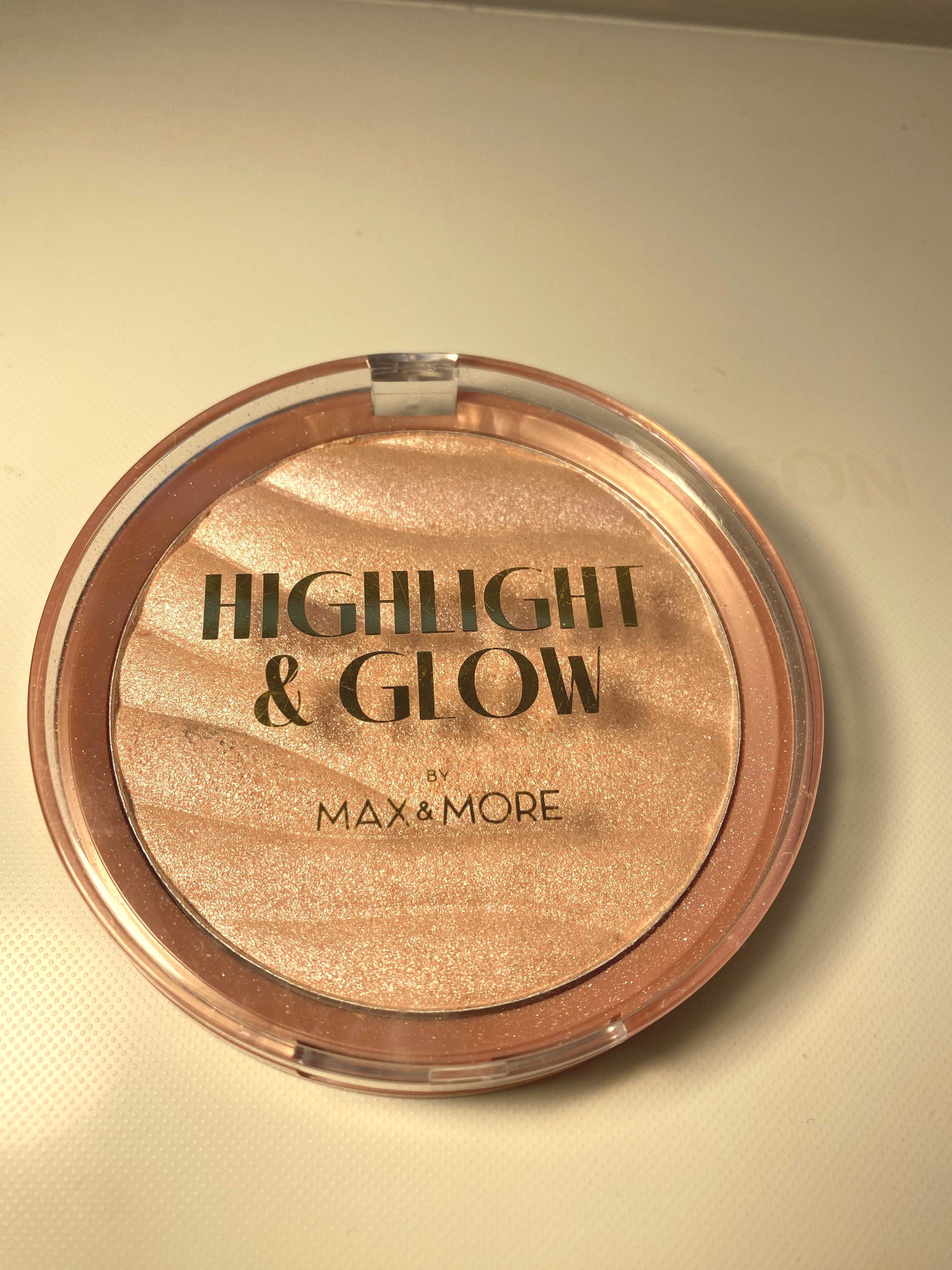 rozświetlacz srebrny do twarzy i ciała Highlight & Glow Max & More
