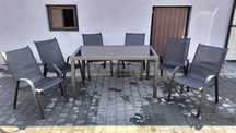 Stół z krzesłami komplet taras 140x80x75