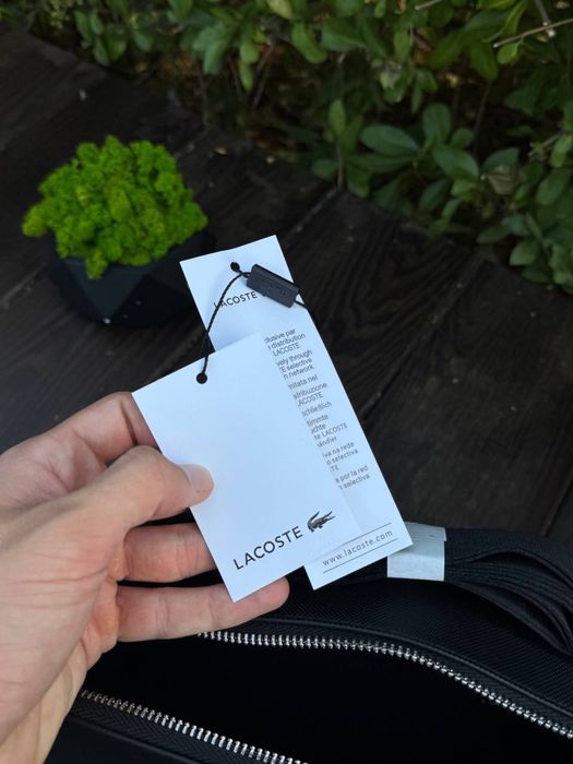Сумка Lacoste Reporter Bag мужская через плечо барсетка Lacoste чорна
