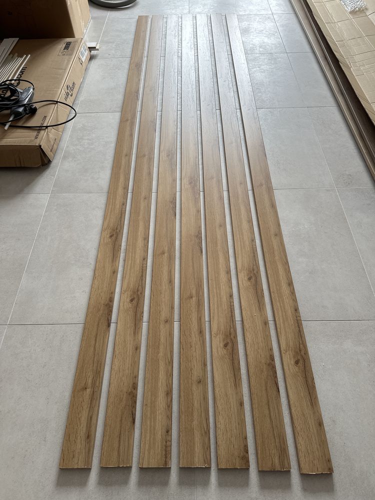 Lamele PREMIUM Deska lamelowa na sciane 80x16 mm KOLOR Dąb WOTAN 7 szt