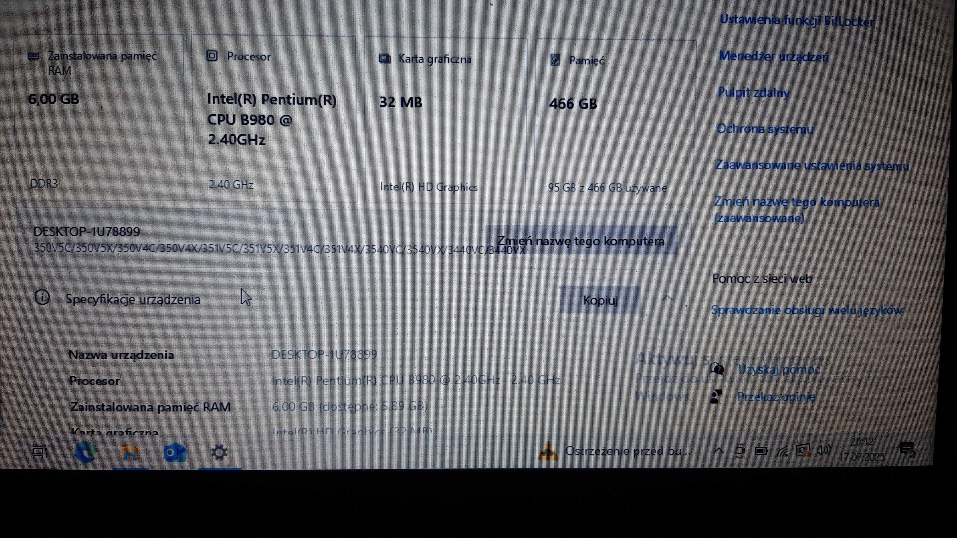 Laptop Samsung NP-350E5C