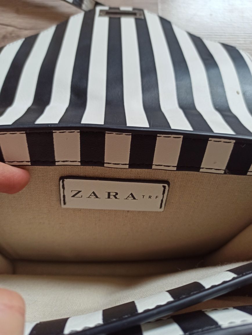 Torebka zara paski zebra crossbody