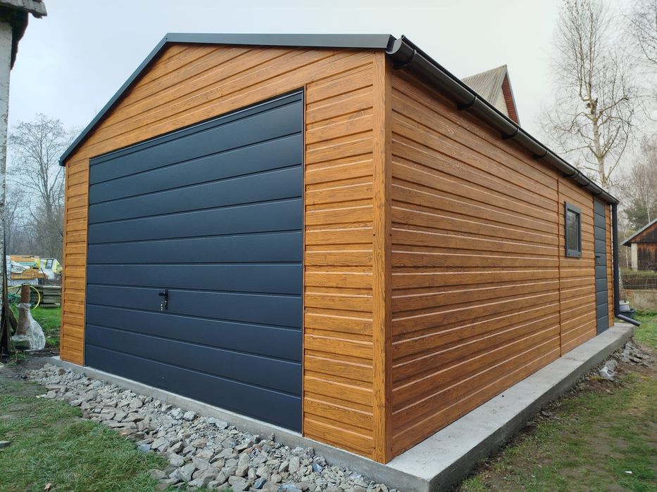 Garaż blaszany 4x7 profil zamknięty ocynk