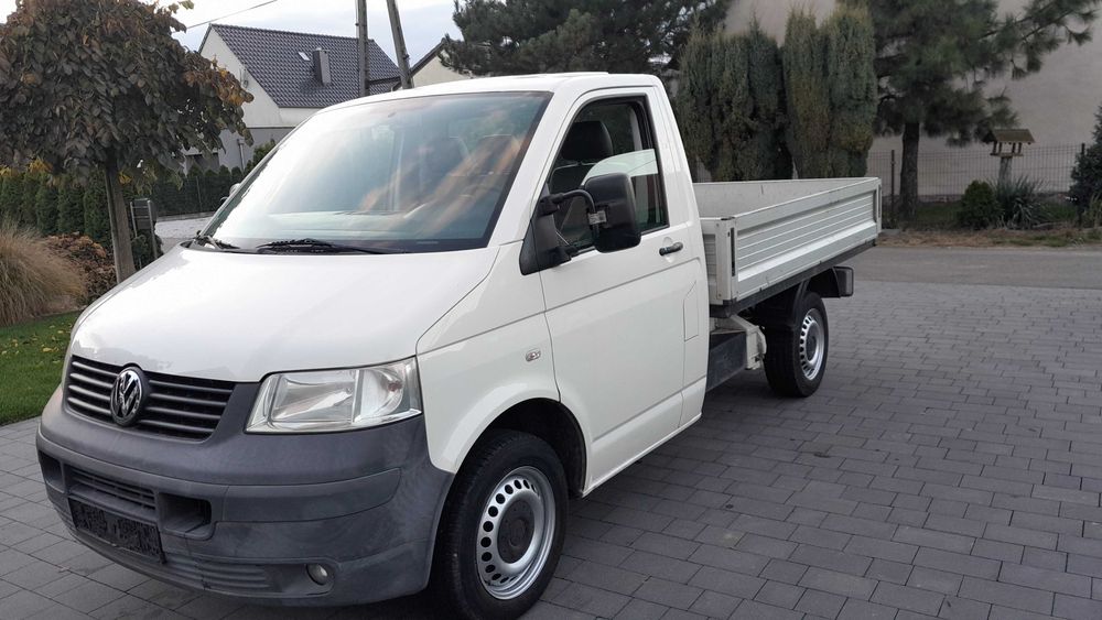 Volkswagen Transporter T5 2.5 TDI 3 Osobowy  Skrzynia Paka Prycza