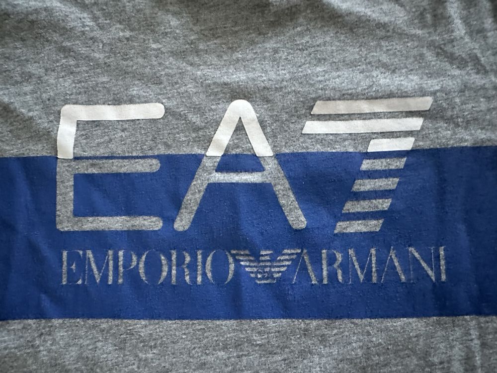 Szary T-shirt EA7 Emporio Armani mega