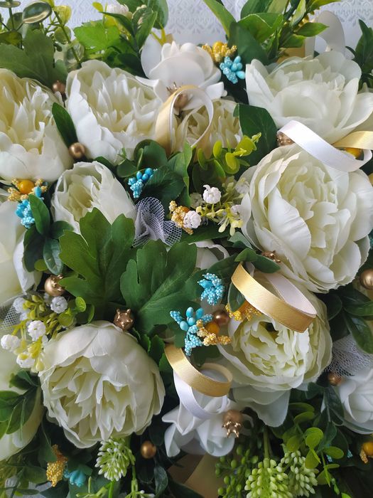 Квіткова композиція на стіл молодят весільний декор + подарунок