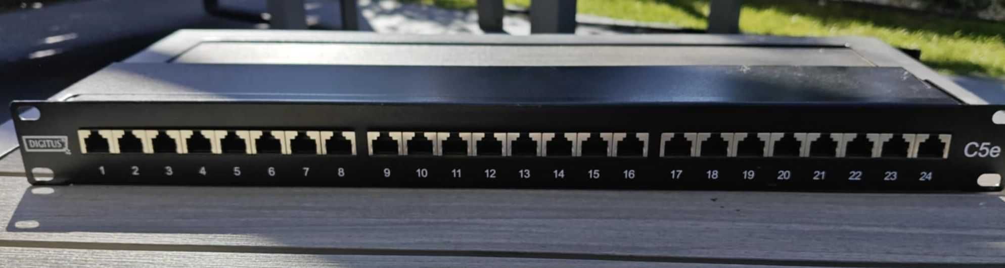 Patch Panel Digitus 24 porty kat 5e z półką WYSOKA jakość